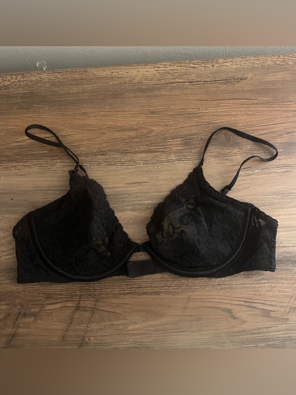 Victoria’s Secret The Lacie Black Lace Bra Size 36B